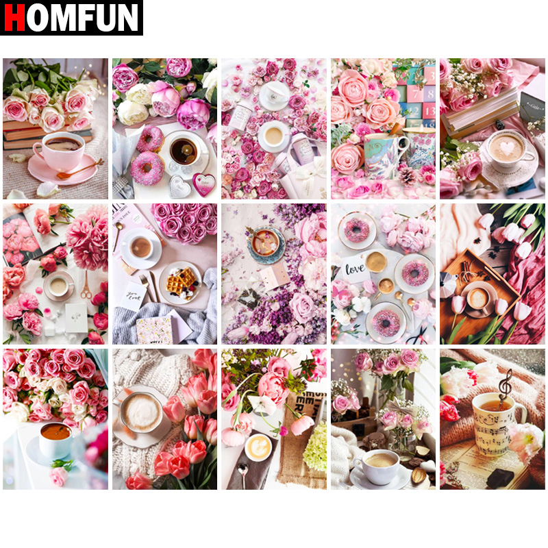 Embroidery Roll Pattern - Homfun-風景をモチーフにしたダイヤモンドの絵,花のモチーフ,コーヒーのモチーフ,自分でできる5D刺painting,クロスステッチ,完全なドリル,縫製