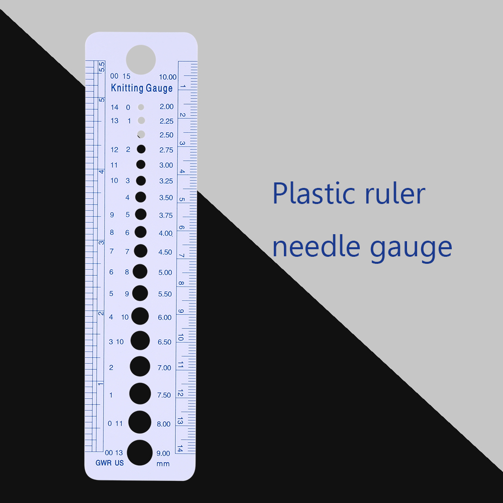Embroidery Needles - キルティングパッチワーク定規プラスチック編み針ゲージ定規インチcm縫製ツール米国英国カナダサイズ2-10mm縫製アクセサリー