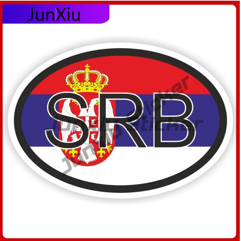 Embroidery World - セルビア国コードSrbオーバルステッカー、国旗バッジステッカー、デカール、Csuvステッカーとデカール、カスタムメイドチューニングカーPVC