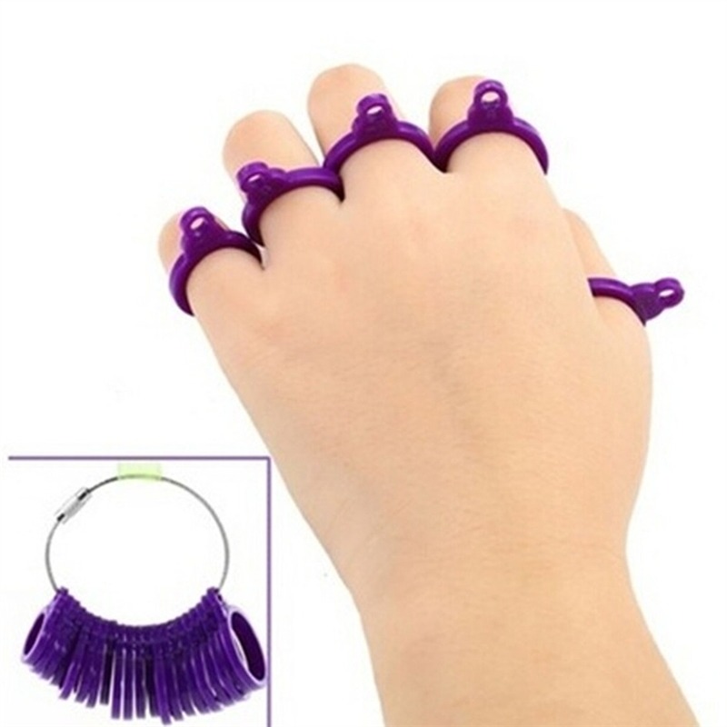 Embroidery Ring Sizes - プラスチック製リングジュエリー指サイズ測定ツール、取り外し可能なリングサイズ測定器、ジュエリー測定機器