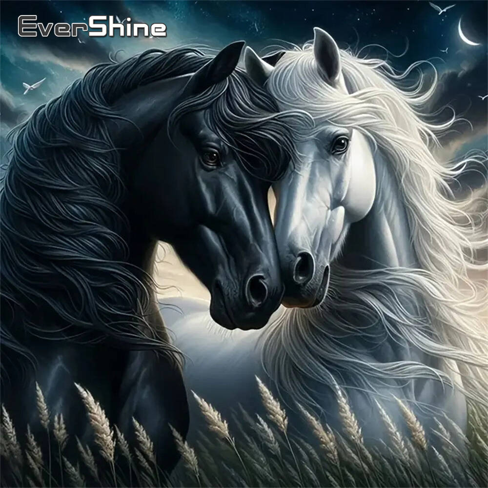 Embroidery Horse - Evershine ダイヤモンド塗装デイジーフラワーカラフルなアクリルクラフト用品ダイヤモンドモザイク DIY 刺繍子供のギフト