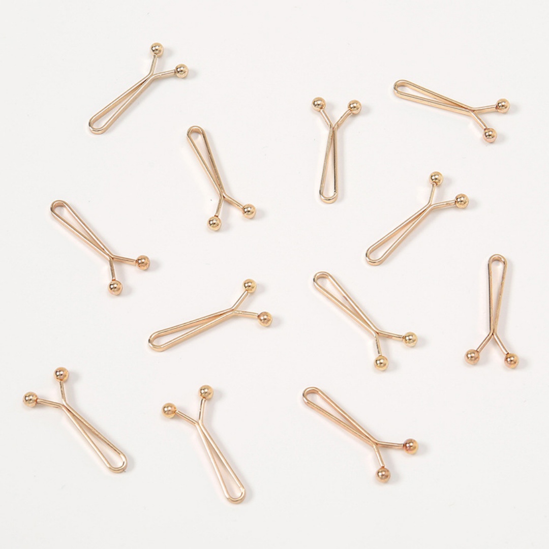 Embroidery Eyebrow - 卸売 12個/袋 スカーフクリップ ブローチピン 無地装飾アクセサリー 女性用