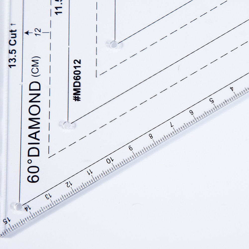 アクリルキルティング定規 60度 クリア透明テンプレート 一 - Embroidery And Quilting のレビューと価格