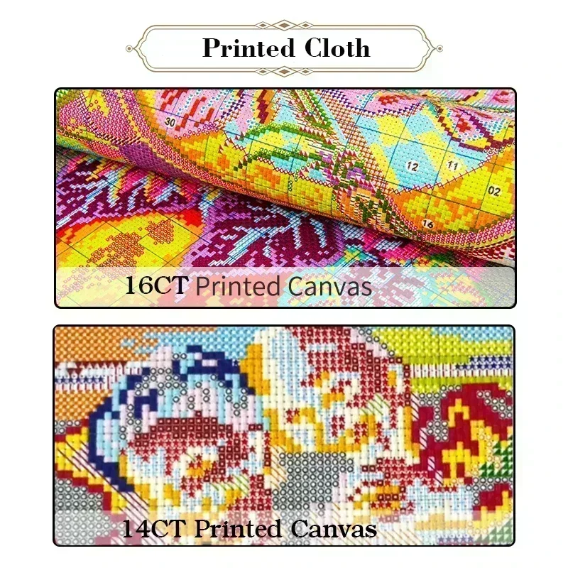 毎日の喜び-クロスステッチキット,色とりどりの花瓶,印刷され - Embroidery X Pattern のレビューと価格