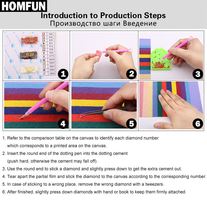 Homfun-ラインストーンで飾る5d,日曜大工のダイヤモン - Embroidery Roll Pattern のレビューと価格