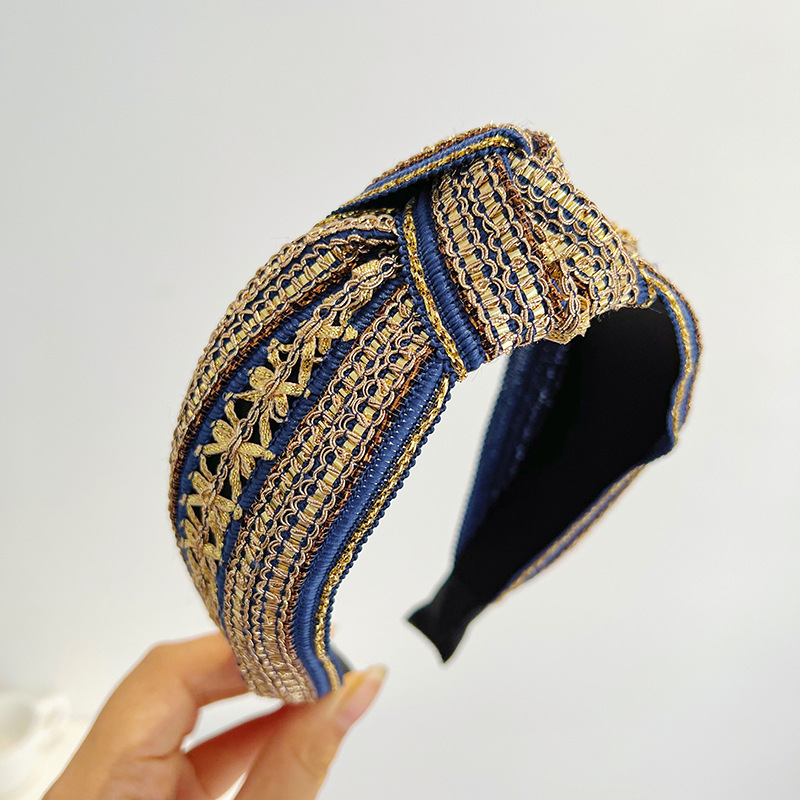 女性と女の子のためのヴィンテージボヘミアンヘッドバンド,ゴー - Embroidery Knot のレビューと価格