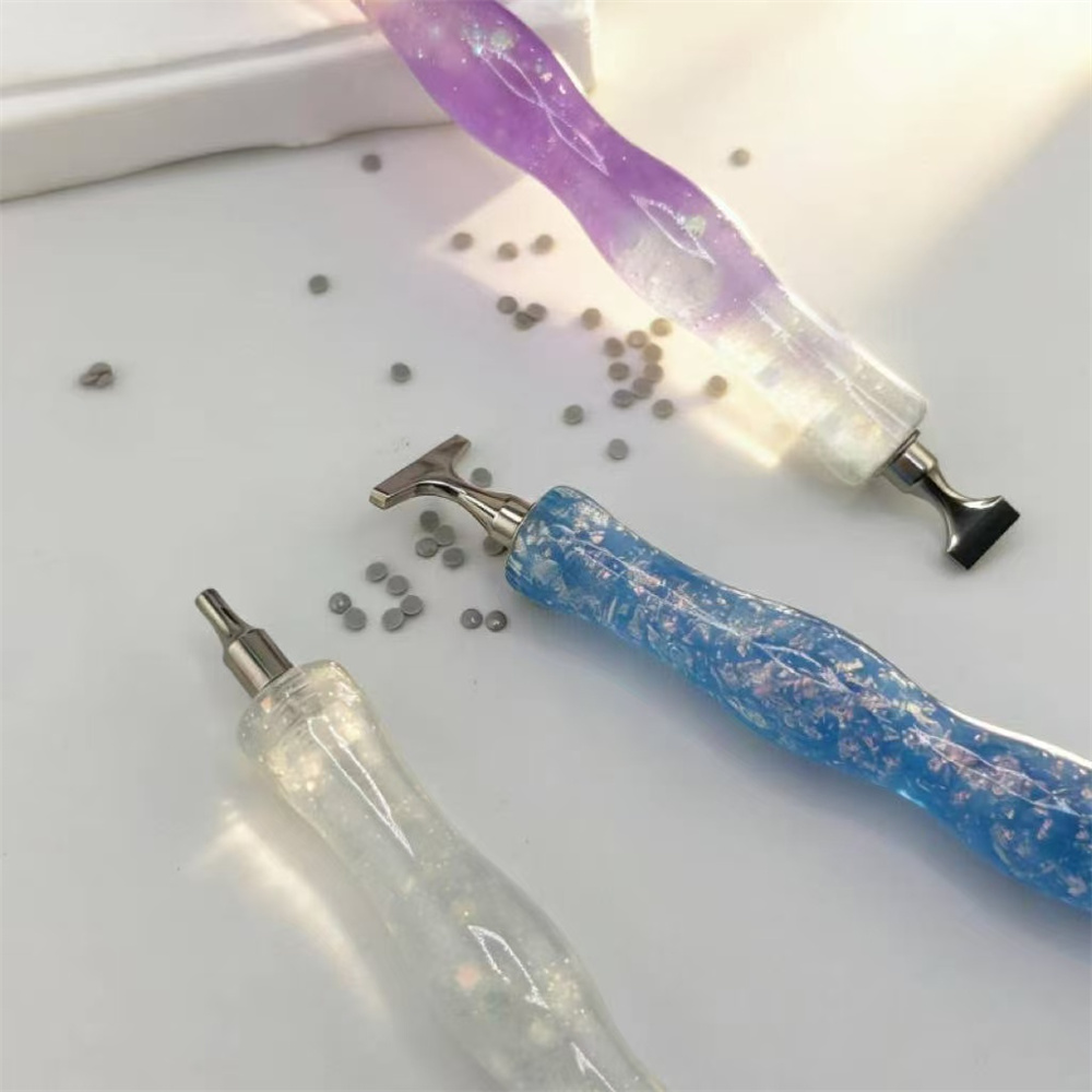 新しい波状樹脂製ダイヤモンドペインティングペン、ネジ式光沢ポ - Embroidery Artwork のレビューと価格