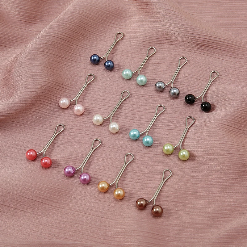12 ピース/バッグイスラム教徒ヒジャーブピンスカーフファッ - Embroidery Eyebrow のレビューと価格