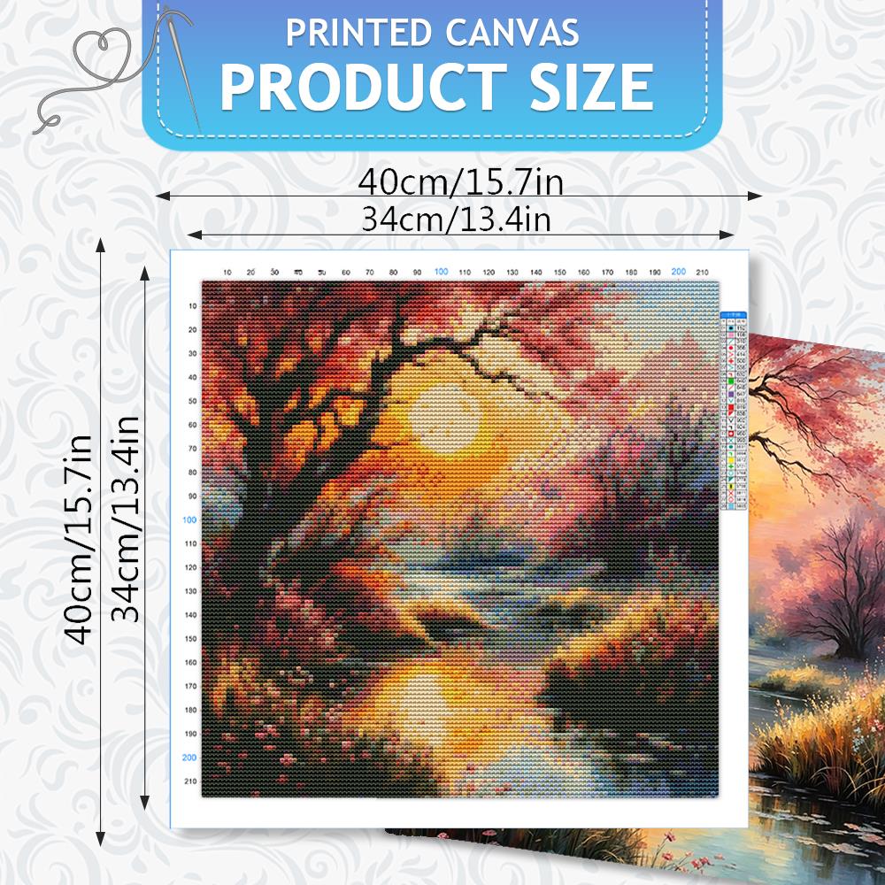 HUACAN 11CT クロスパッケージ森林風景刺繍キットツ - Embroidery Guide Paper のレビューと価格