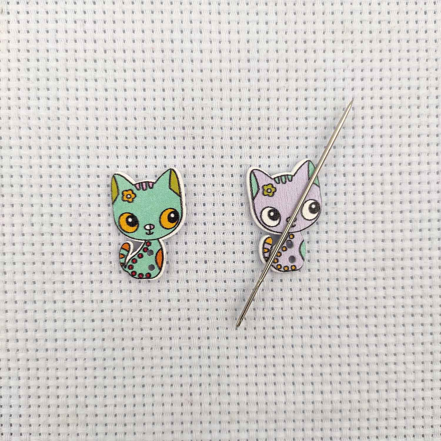 磁気ニードルマインダー木製クロスステッチセット猫縫製マグネッ - Needle Minder Magnet のレビューと価格