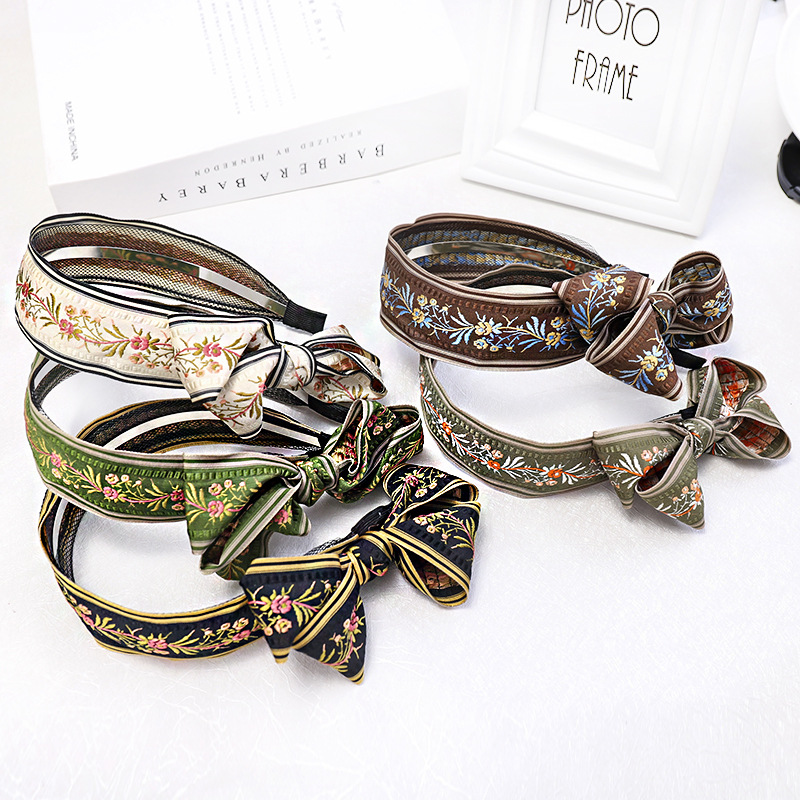 ボヘミアンヘアアクセサリーセット,刺繍ヘッドバンド,結び目ヘ - Embroidery Knot のレビューと価格