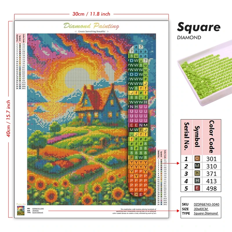 クリムト風カラフルな模様の猫DIY 5Dダイヤモンドペインテ - Embroidery Roll Pattern のレビューと価格