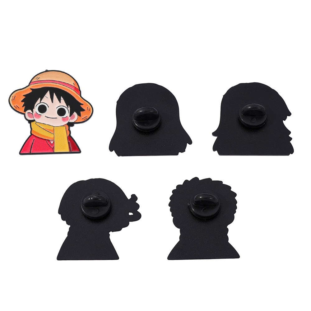5個入り 可愛いアニメ漫画ブローチ 面白いナミ ルフィ ゾロ - Embroidery Outfit のレビューと価格