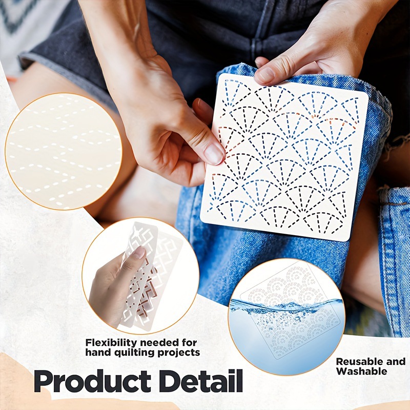 30 個の刺繍テンプレート DIY 刺繍パターン幾何学ライン - Embroidery And Quilting のレビューと価格