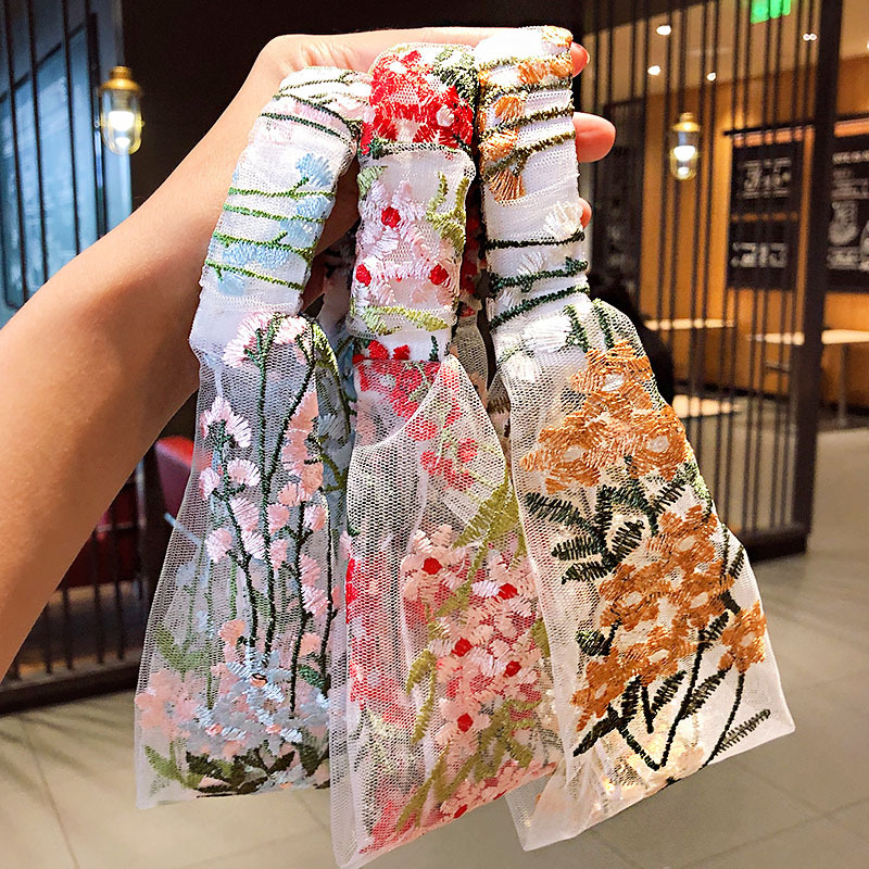 女性のためのエスニックスタイルのヘッドバンド,花の刺繍が施さ - Embroidery Knot のレビューと価格