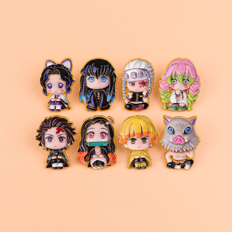 かわいい Q バージョン着物漫画キャラクターエナメルピンアニ - Embroidery Outfit のレビューと価格