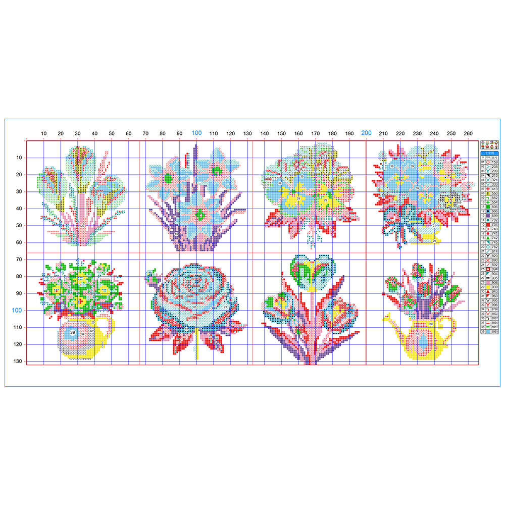 Evershine 8 個ミニフラワークロスステッチ花瓶パタ - Embroidery X Pattern のレビューと価格