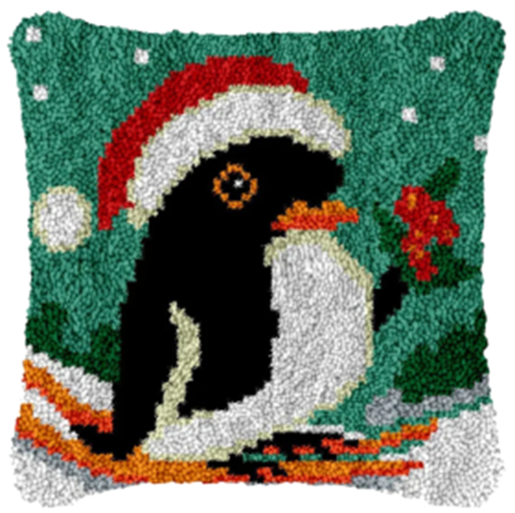 漫画動物ラッチフックキットスミルナ枕カバーノット枕パッケージ - Embroidery Knot のレビューと価格