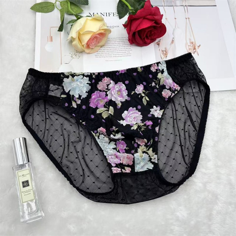 男性用花柄刺繍セクシーパンティー、シシーレースシースルー下着 - Embroidery Underwear のレビューと価格