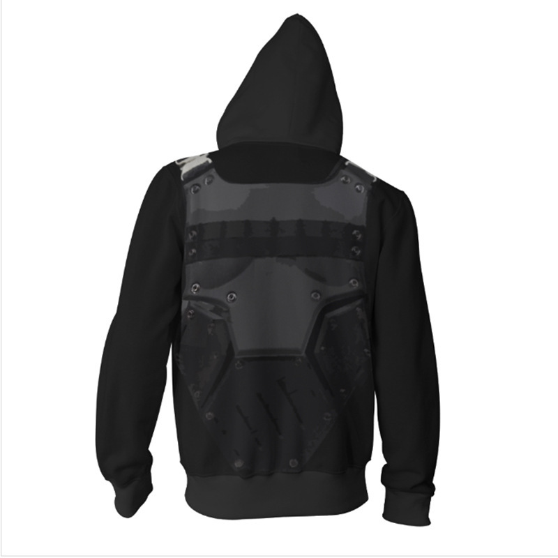 3D プリント パニッシャー ジップアップ パーカー、Ali - Embroidery Zip Up Hoodie のレビューと価格