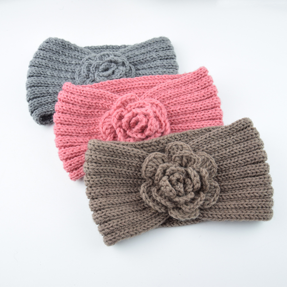Camellia-女性用のニット製ヘッドバンド,大きなウール - Felt Sheet Wool のレビューと価格