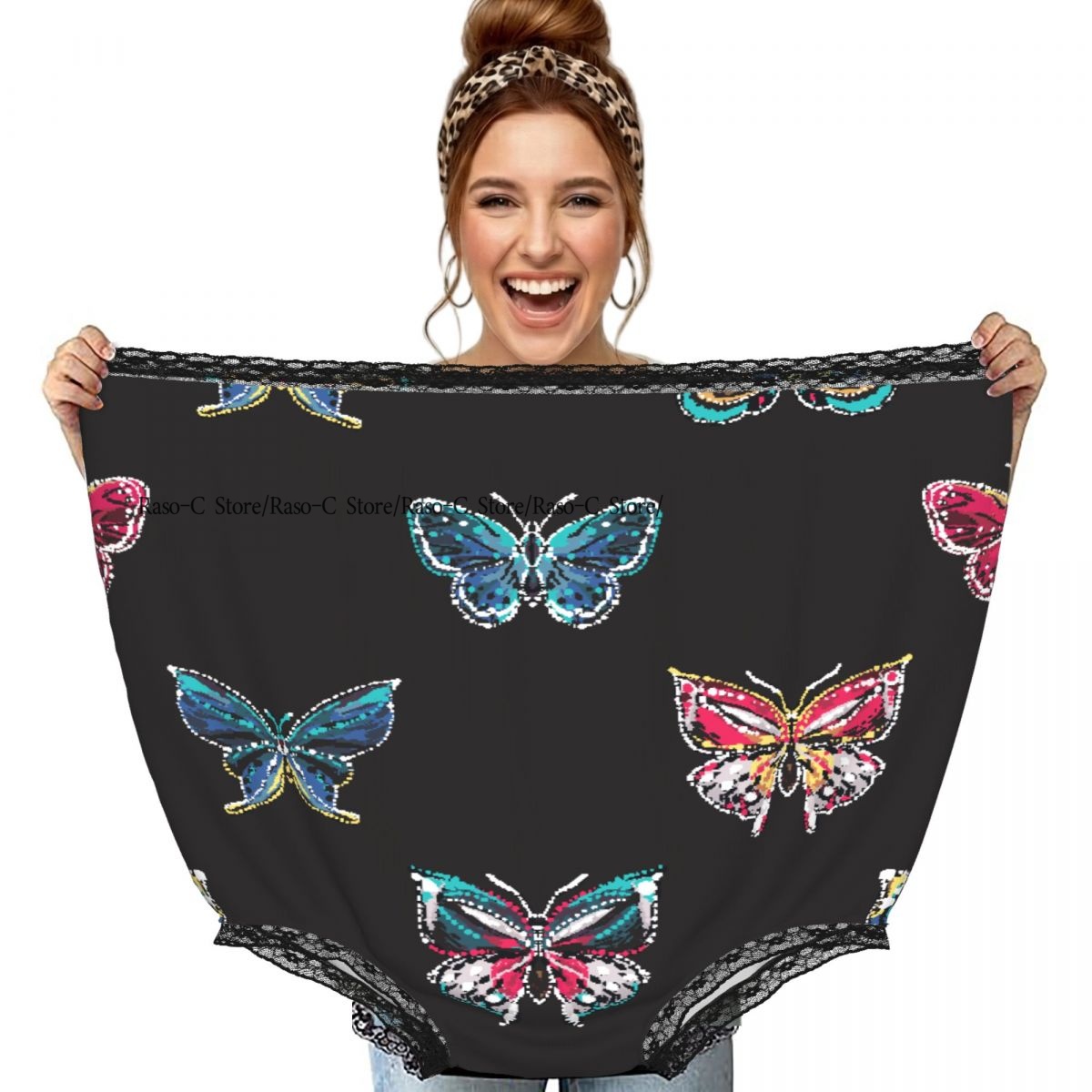 面白いおばあちゃん用下着、刺繍とラインストーン付きトロピカル - Embroidery Underwear のレビューと価格