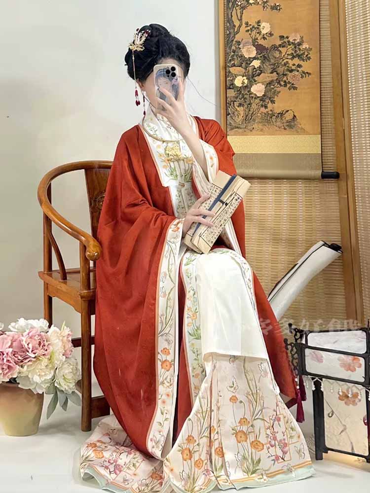 明時代の漢服スーツ女性中国ヴィンテージ刺繍フロントボタン付き - Embroidery Horse のレビューと価格