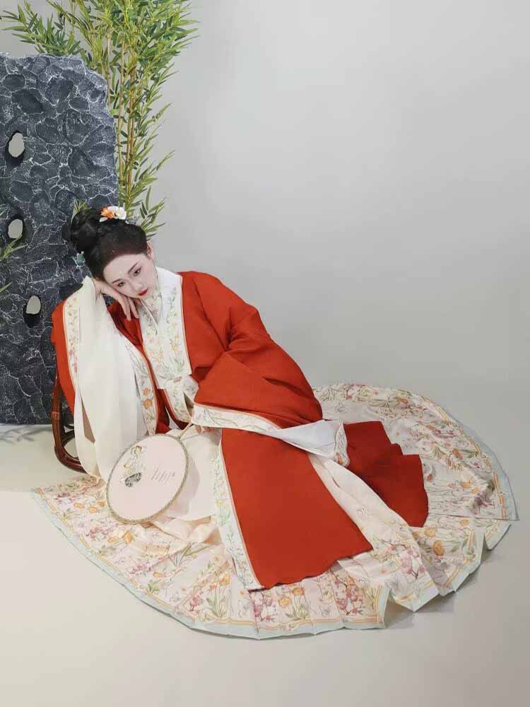 明時代の漢服スーツ女性中国ヴィンテージ刺繍フロントボタン付き - Embroidery Horse のレビューと価格