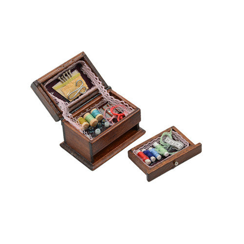 ミニ針仕事用針飾り、1:12 ドールハウス レトロ裁縫箱 - Embroidery Artwork のレビューと価格