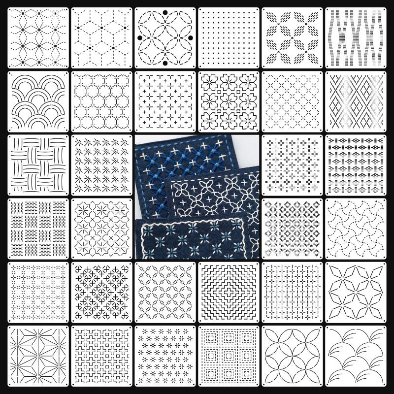 9 個/32 個刺し子刺繍テンプレート再利用可能な PET  - Embroidery And Quilting のレビューと価格