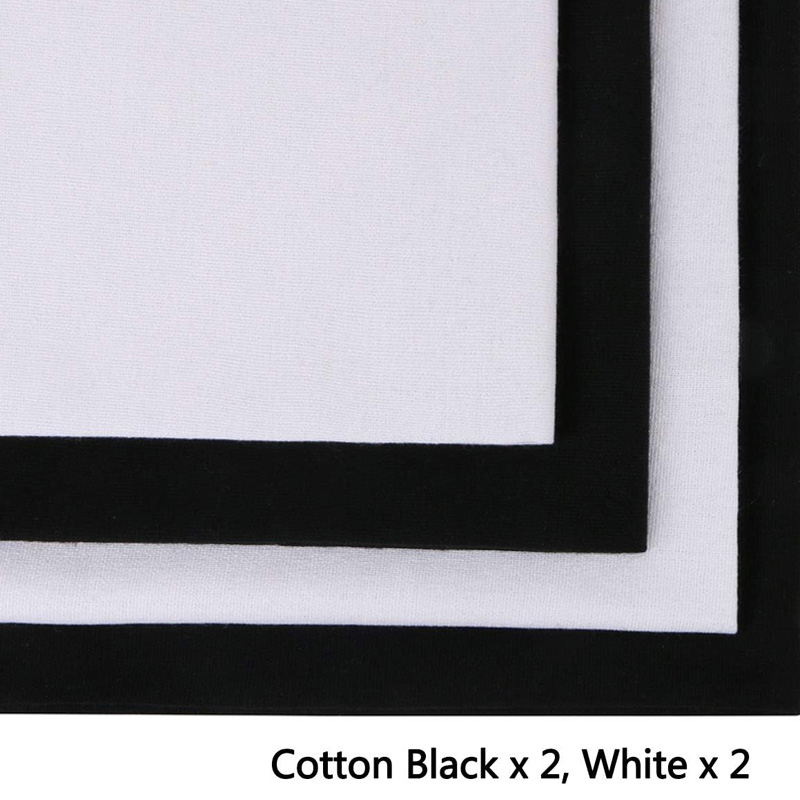 リネン生地4枚、DIY縫製用無地生地、50X50cmの黒と白 - Embroidery Artwork のレビューと価格