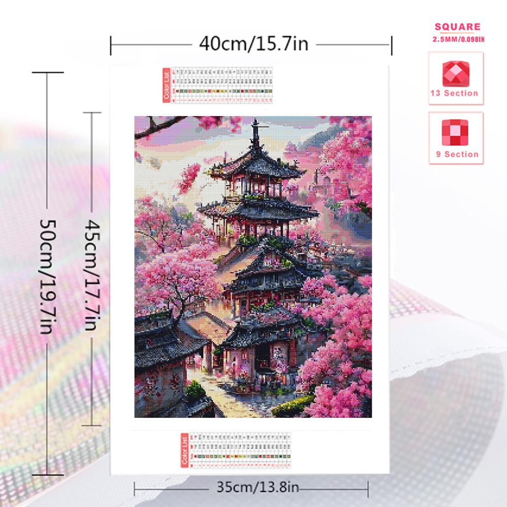 Momoart-ダイヤモンド刺embroidery家の風景画 - Embroidery Stitch のレビューと価格