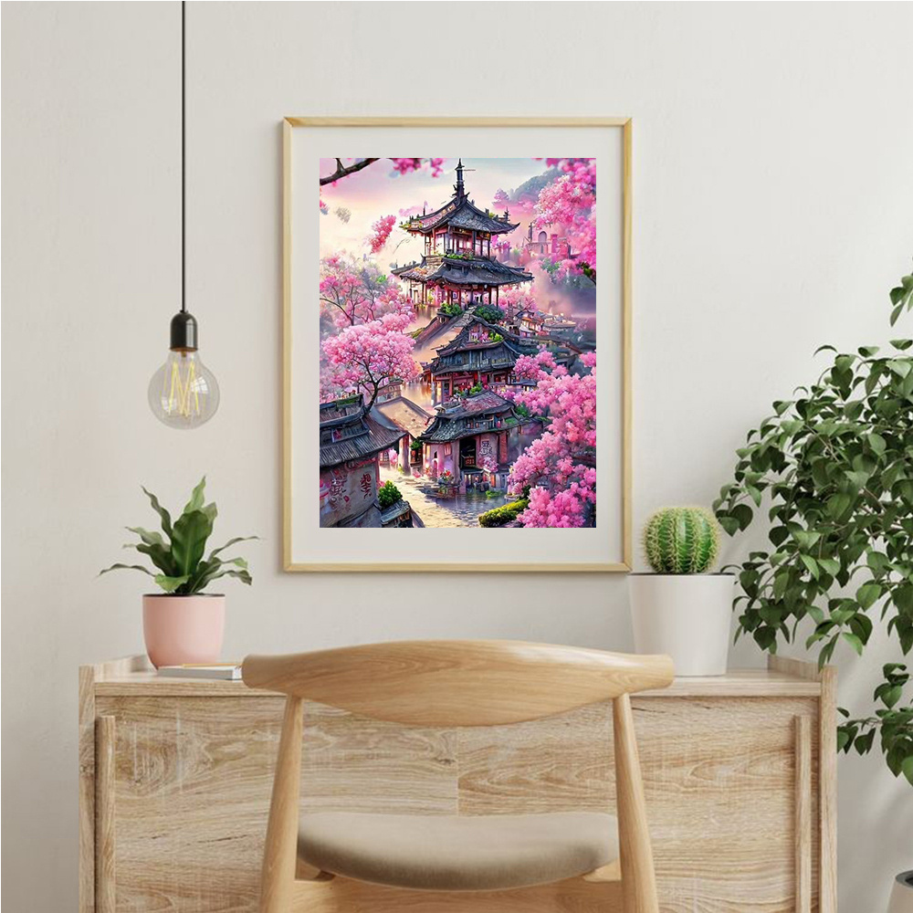 Momoart-ダイヤモンド刺embroidery家の風景画 - Embroidery Stitch のレビューと価格