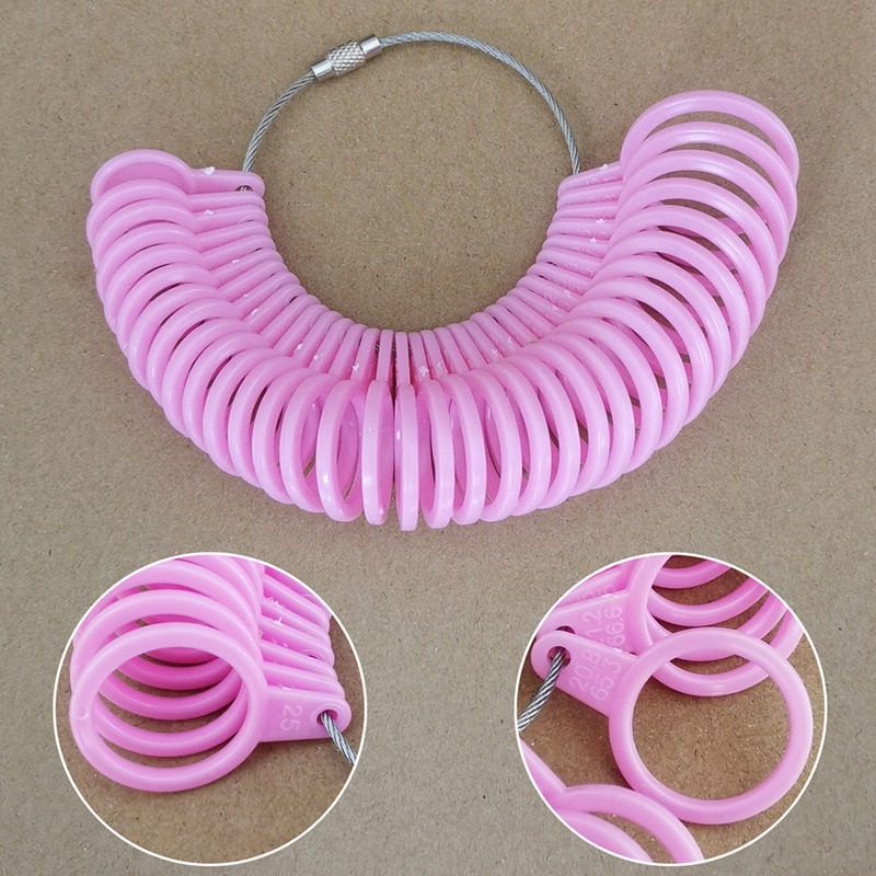 プラスチック製リングジュエリー指サイズ測定ツール、取り外し可 - Embroidery Ring Sizes のレビューと価格