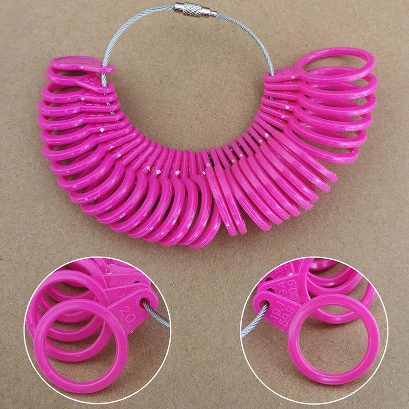 プラスチック製リングジュエリー指サイズ測定ツール、取り外し可 - Embroidery Ring Sizes のレビューと価格