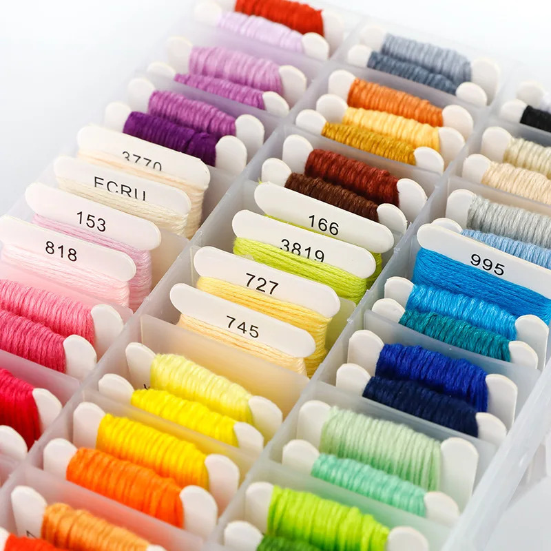100%コットン刺繍糸キット、収納ケース付き、クロスステッチ - Embroidery Stitch のレビューと価格