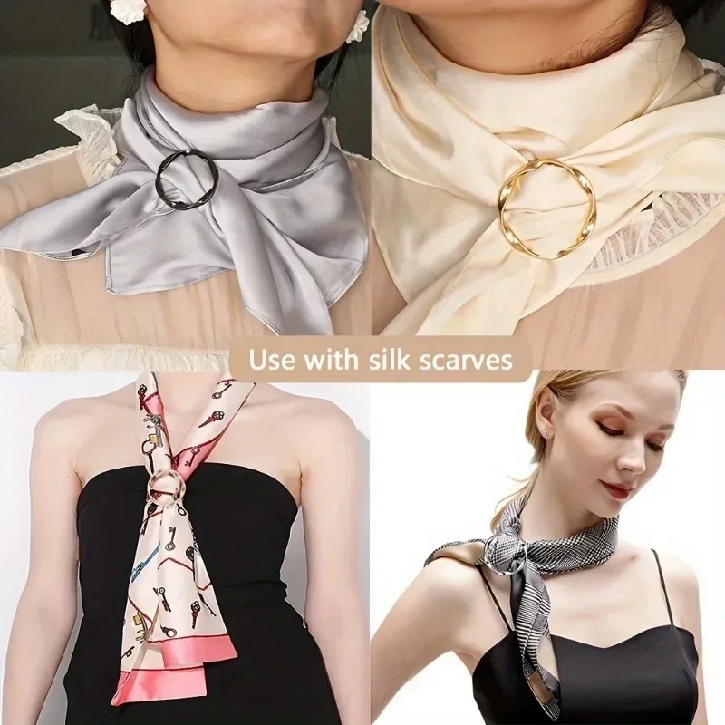 5 個のファッションメタルラウンドサークルクリップバックルシ - Embroidery Knot のレビューと価格