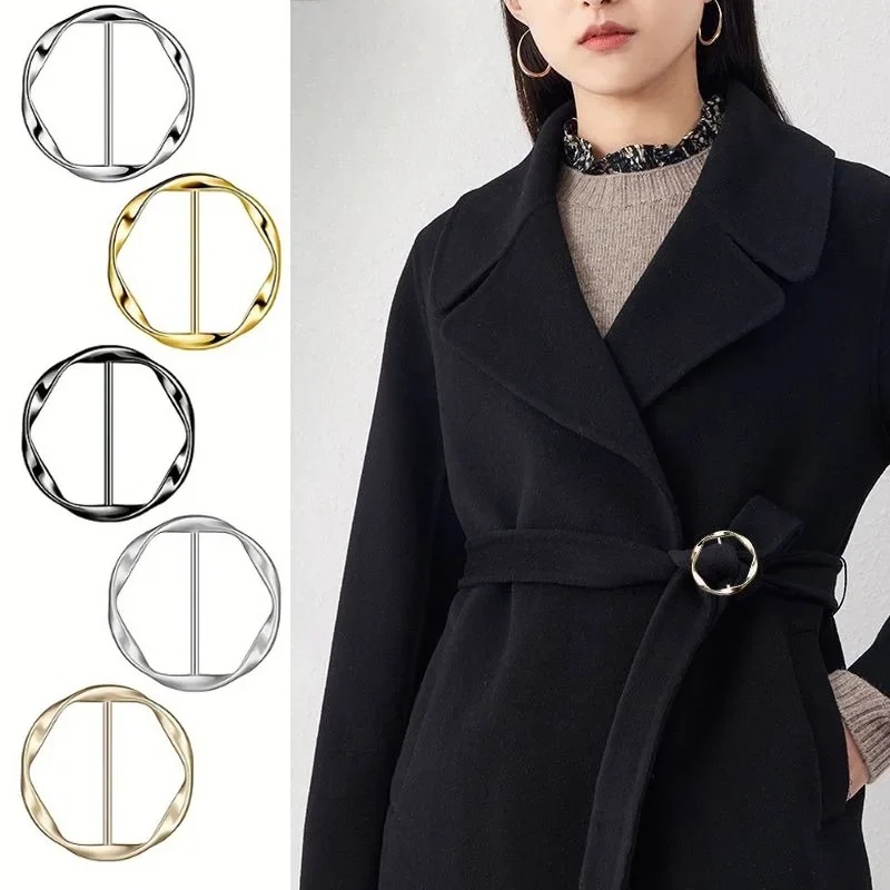5 個のファッションメタルラウンドサークルクリップバックルシ - Embroidery Knot のレビューと価格